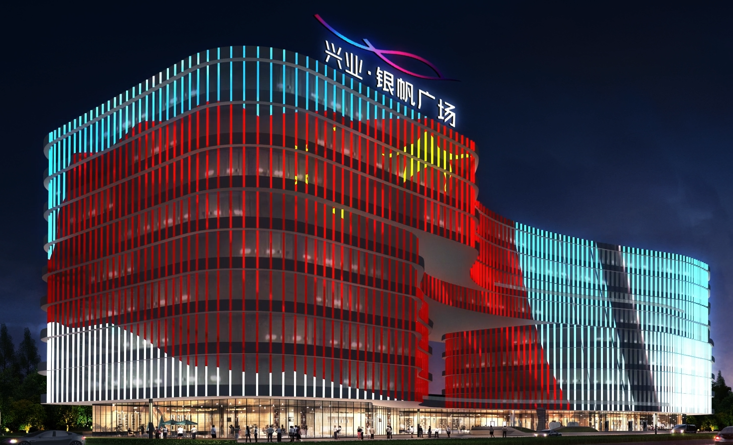 聚焦阿拉尔市阿拉尔大道，新疆阿拉尔金融中心建设项目（A 地块）泛光照明工程震撼开启！